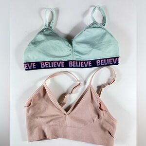 Set of 2 Small Bralettes w/ Adjustable Straps